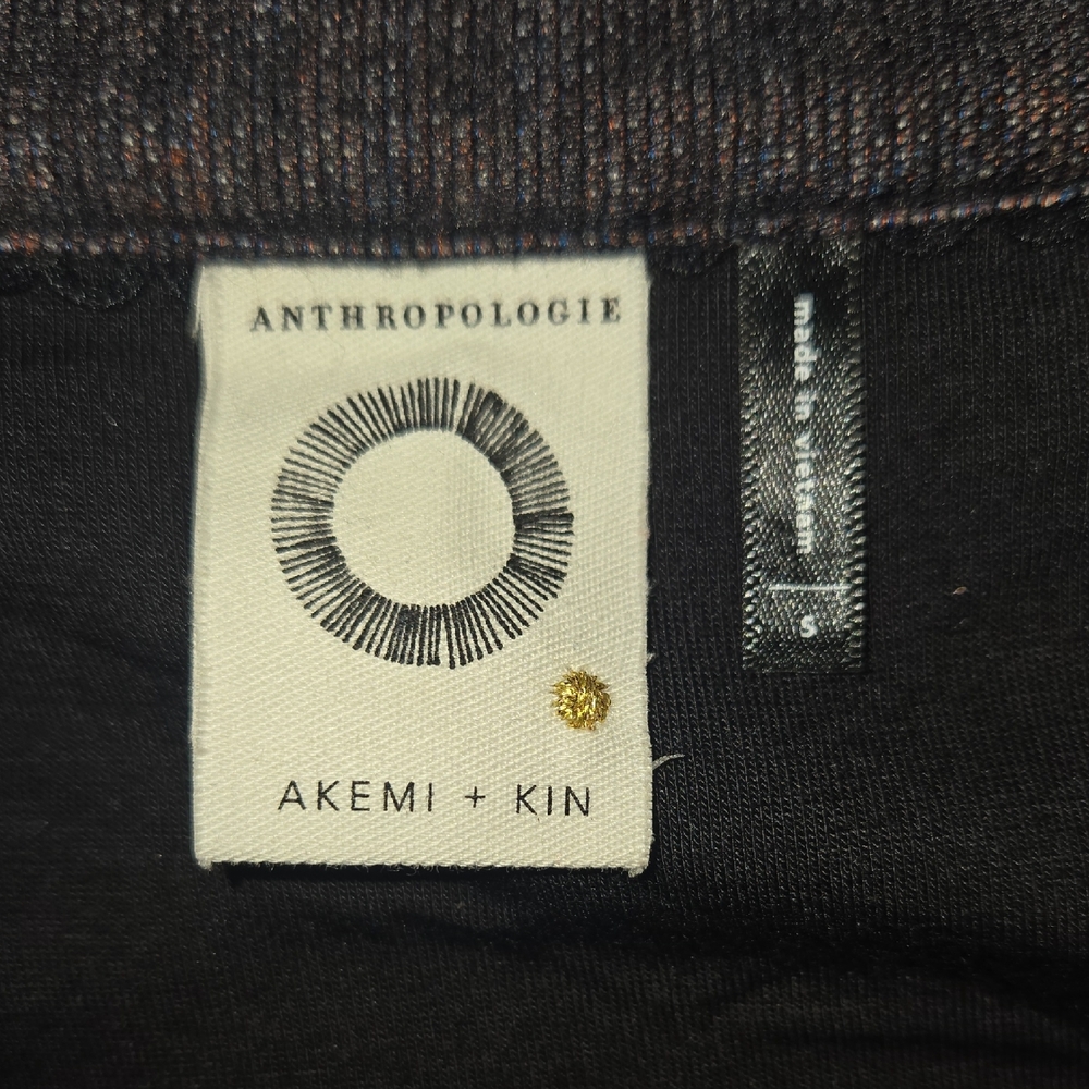 Anthropologie Akemi + Kin Knit Midi Pencil Skirt Geometric Asymmetrical Boho - Picture 3 of 4